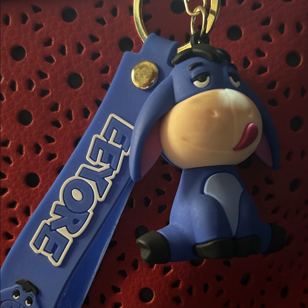 Source Unknown Blue Eeyore Keychain